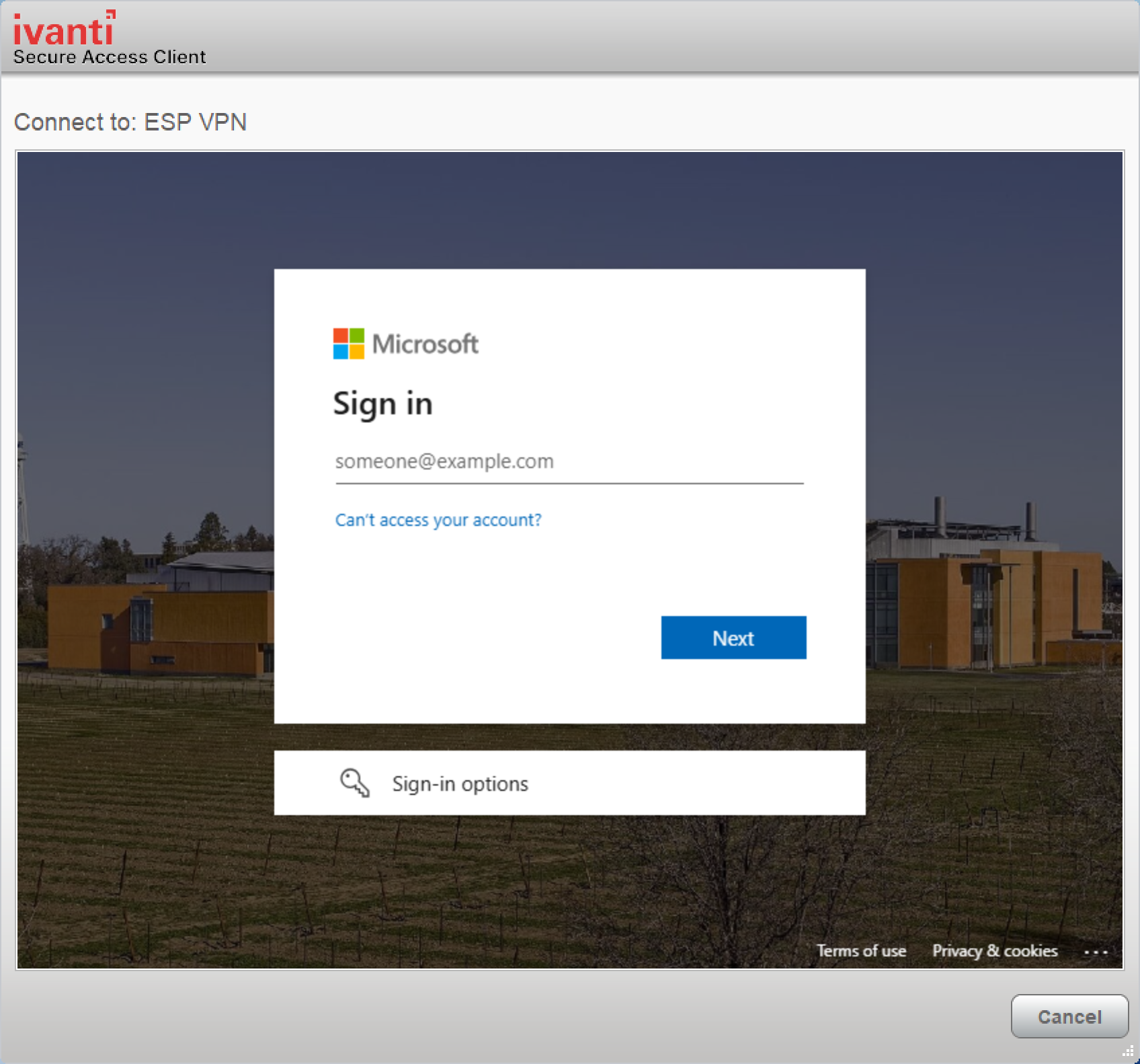 ESP VPN Microsoft Sign in with background.png